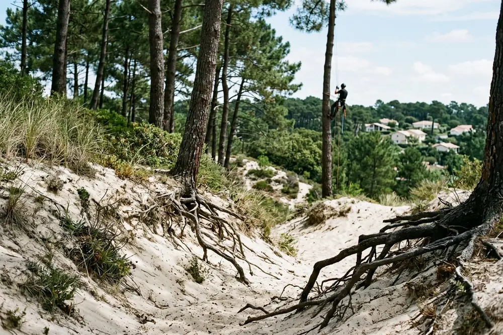 Pins maritimes sur sol sableux au Bassin d'Arcachon