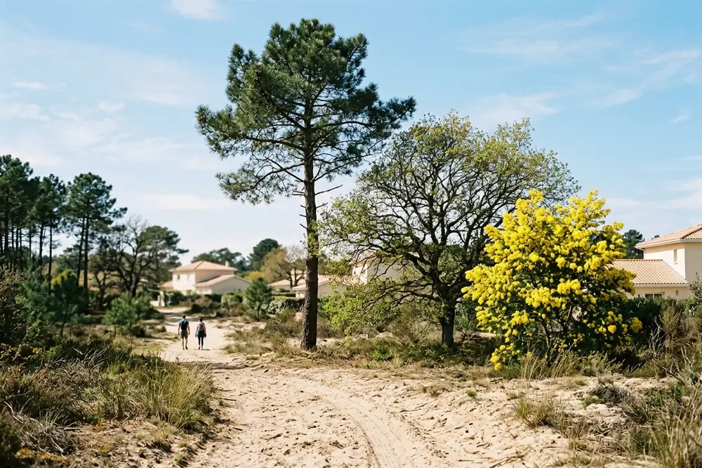 Pin maritime, chêne et mimosa, essences courantes en Gironde
