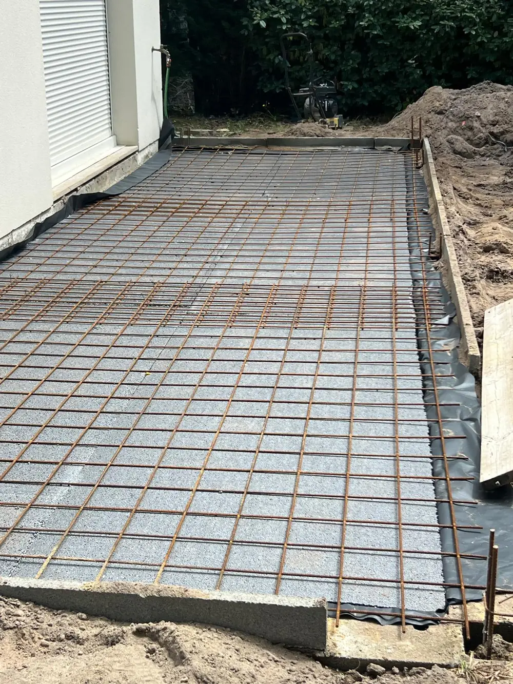 Ferraillage d'une dalle avant coulage du béton